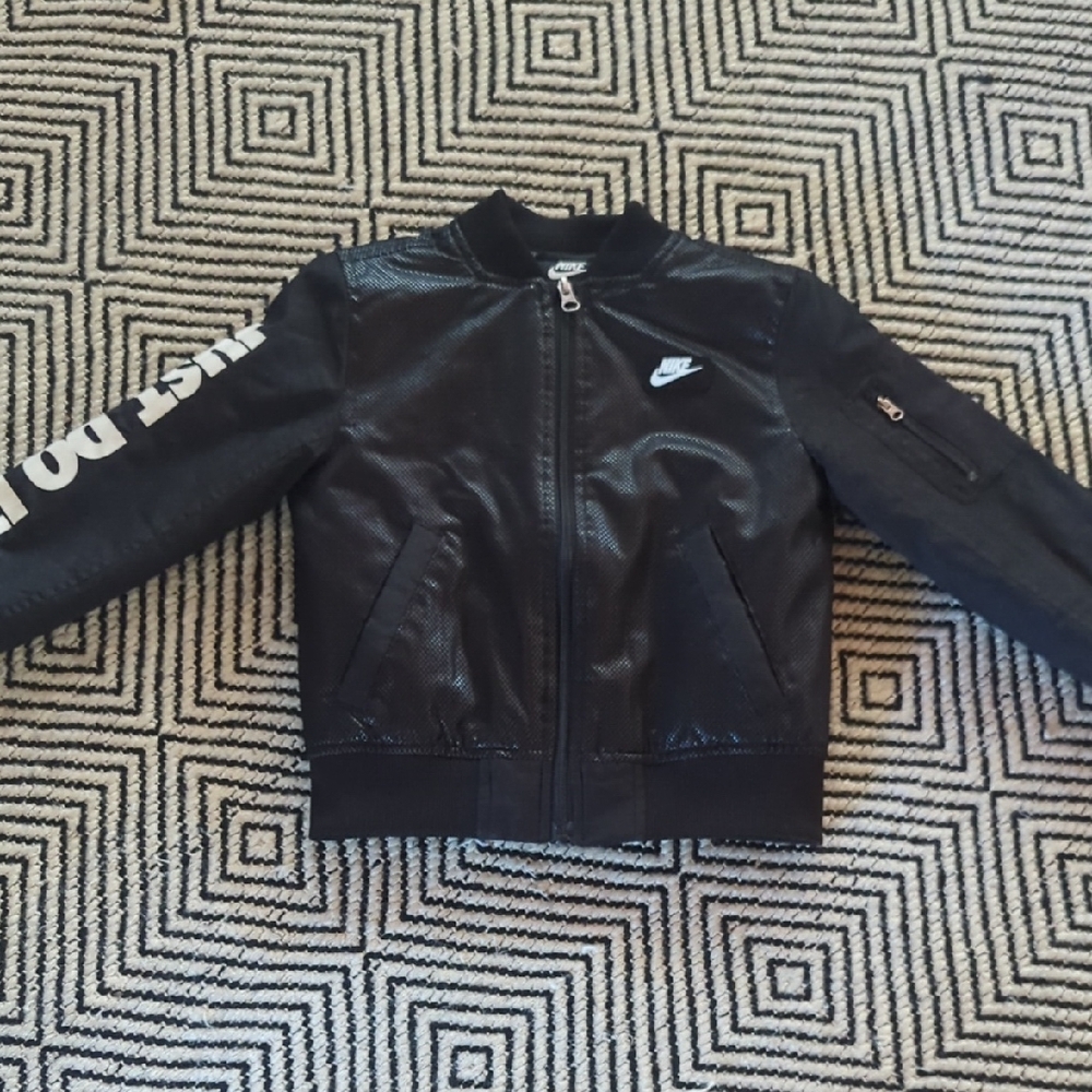 Nike Kids Black Motorcycle Jacket